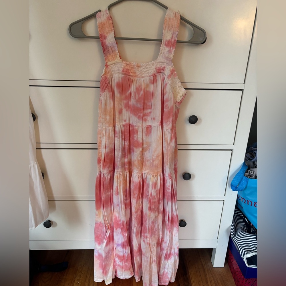 Old Navy Pink and White Dress